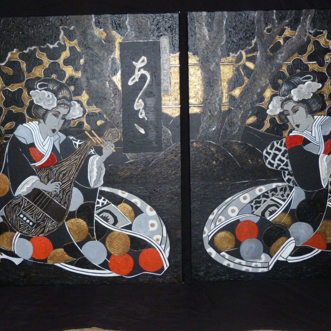 annie-alamo-peintures geisha