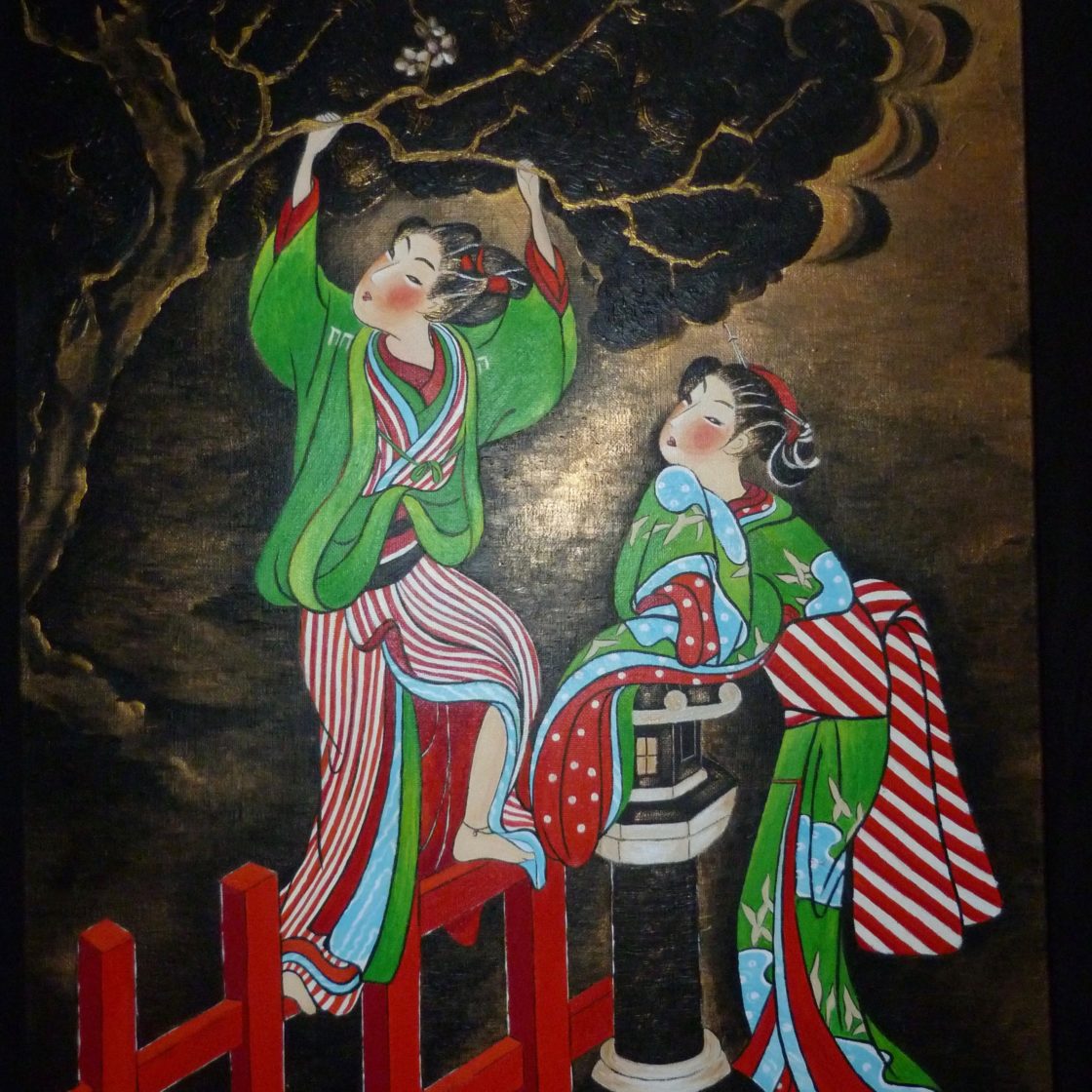 annie-alamo-peintures geishas et l’arbre